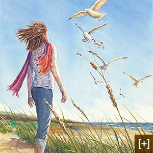 Rising on the Wind - Watercolor on paper