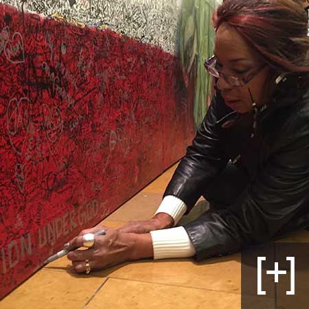 Many ArtPrize Seven visitors got on their hands and knees to honor heroes