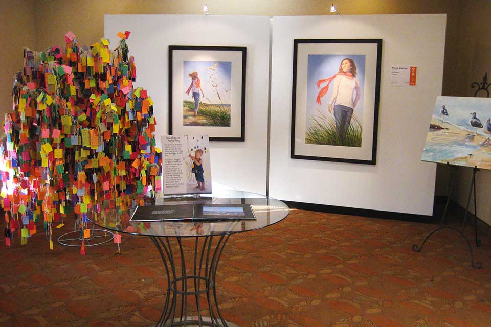 Healing Tree filled with Hope Cards